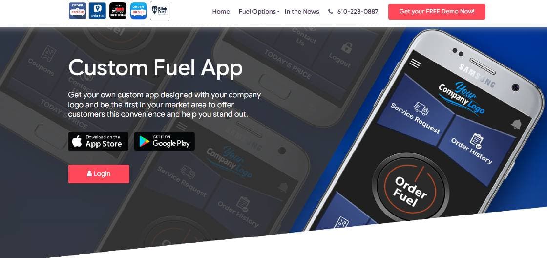 Custom Fuel App website built by FuelSite.pro