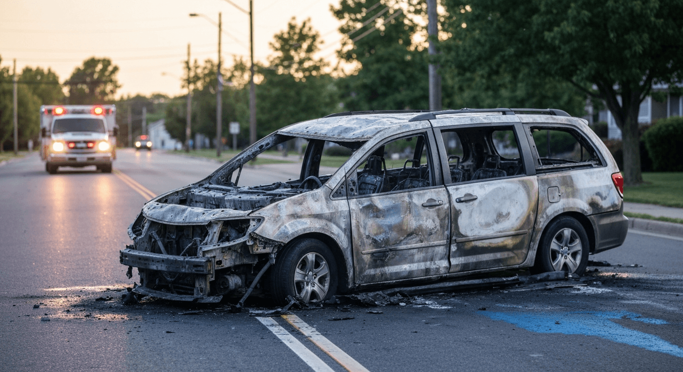**Minivan Explodes in Virginia, Injuring Driver: A Stark Propane Safety Reminder**