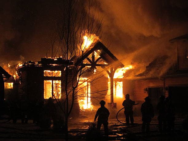 House Fire in Greenwood, Delaware, Leaking Propane Tanks