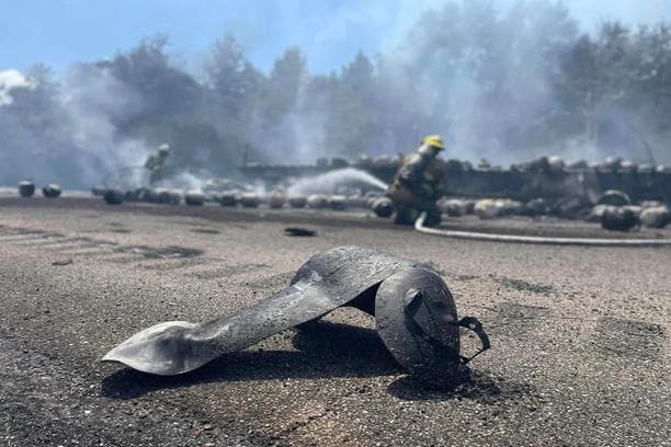 Fiery Crash Involving Propane Truck Snarls Traffic on I-59 in Poplarville, Mississippi