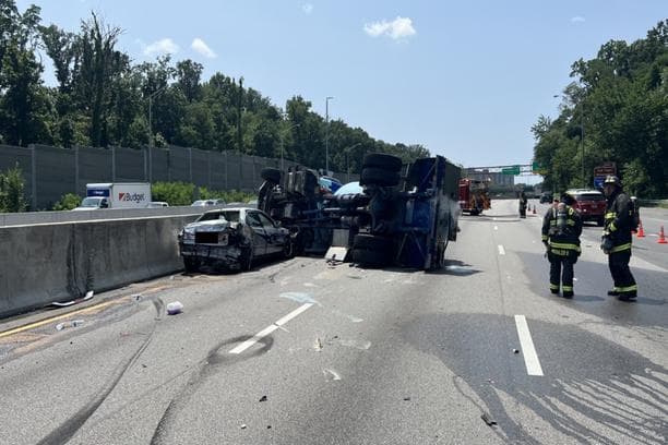 Propane Truck Crash Causes Major Closure on VA’s I-395 Southbound; Safety Measures Emphasized