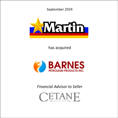 Cetane Announces the Sale of Barnes Petroleum