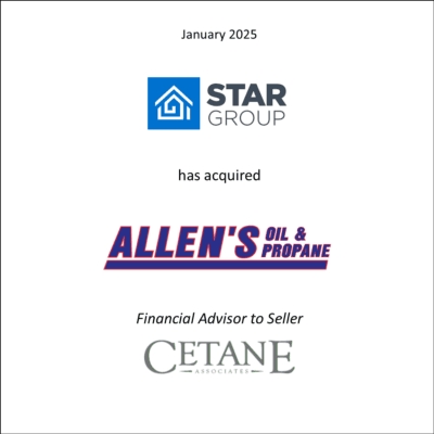 Cetane Announces the Sale of Allen’s Oil & Propane